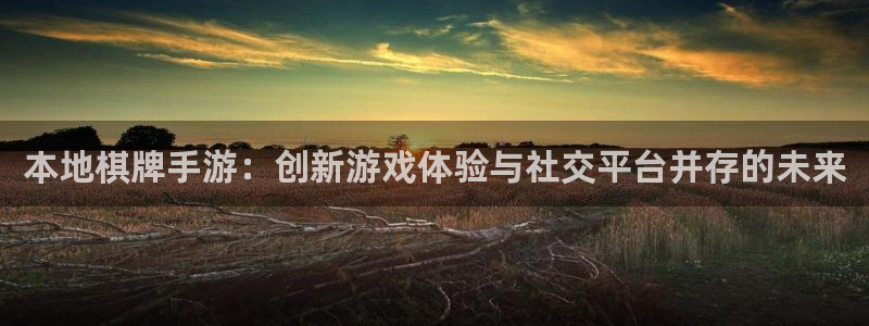 极悦娱乐：本地棋牌手游：创新游戏体验与社交平台并存的未来