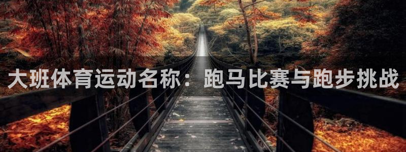 678体育官网地址：大班体育运动名称：跑马比赛与跑步挑战